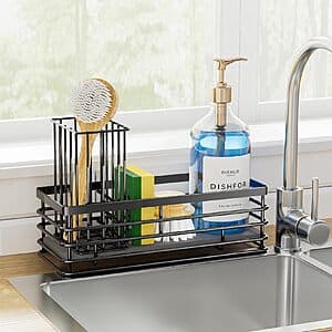Yofidra Stainless Steel Kitchen Sink Caddy w/ Earth Drying Stone (Black) $7.80