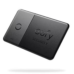 eufy Security SmartTrack Card Compatible w/ Apple Find My App (Black) $17