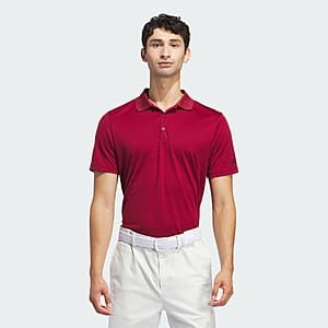 adidas Men's Core Performance Primegreen Polo Shirt (Collegiate Burgundy) $12 + Free S&H