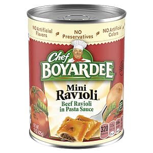 15-Oz Chef Boyardee Mini Beef Ravioli in Pasta Sauce $0.95 w/ S&S