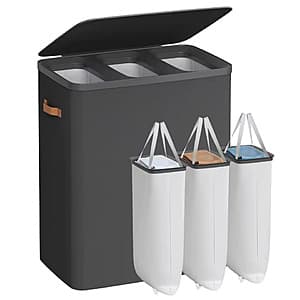 50-Gal Songmics 3-Section Laundry Basket (Various) $36.25 + Free S&H