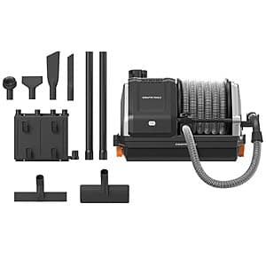 Giraffe Tools Wall-Mounted Wet/Dry Vacuum Cleaner w/ 30' Retractable Hose $252 + Free S&H