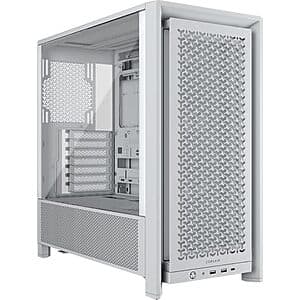CORSAIR 4000D RS Frame Modular High Airflow Mid-Tower PC Case (White) $70 + Free S&H