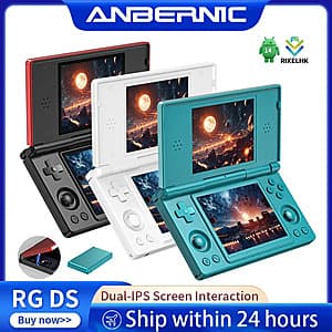 Anbernic RG DS Handheld Retro Game Emulation System (3 Colors) $85.45 + Free S&H