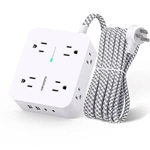 5' HANYCONY Surge Protector Power Strip: 8x Outlets, 4x USB Ports (2x USB-C) $10
