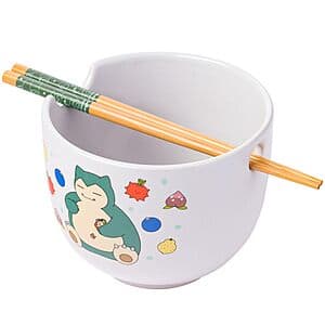 Silver Buffalo Ramen/Rice Bowls: 20-oz. Pokemon Snorlax Relaxing & Eating Food $10 & More