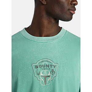 Men's Star Wars: The Mandalorian Bounty Hunter Embroidered T-Shirt (Light Green) $6.40 + Free S&H on $35+