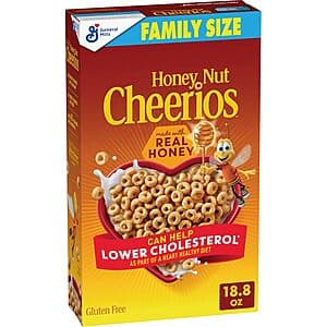 Honey Nut Cheerios Breakfast Cereal: 15.4-Oz $1.50, 18.8-Oz $1.80 w/ Subscribe & Save & More