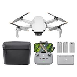 DJI Mini 4K Camera Drone Combo w/ 3 Batteries & RC-N1C Controller $309 + Free S&H