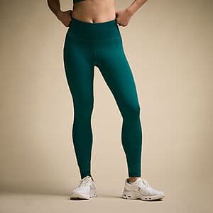 CALIA Women's PowerMove 7/8 Pocket Legging 2.0 in high-rise cut with side and back zippered pockets, 24.5-inch inseam length.