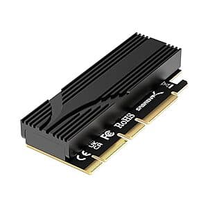 Refurb: SABRENT M.2 NVMe SSD to PCIe x16 Adapter Card $7 + Free S&H w/ Prime