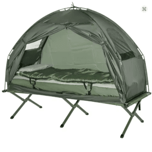 Outsunny Elevated Camping Cot Tent w/ Sleeping Bag and Air Mattress Pad $85.05 + Free Shipping