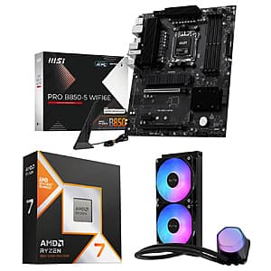 Ryzen 7 9800X3D CPU + MSI PRO B850-S WIFI6E MB + 240mm Cooler Master AIO $459 + $3 S&H