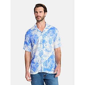 Bluey Men's Graphic Short-Sleeve Button-Up Shirt (Egret or Ice Blue) $3.90