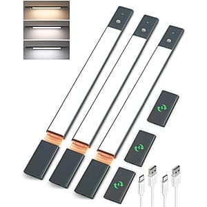 Prime Members: 3-Pk EZVALO 19.7" Under Cabinet Rechargeable Lights w/ 3 Batteries $30.25 + Free Shipping