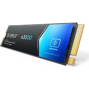 ORICO J10 M.2 NVMe 2280 PCIe Gen3x4 3D NAND SSD: 1TB $45, 512GB $24, 256GB $14 + Free Shipping