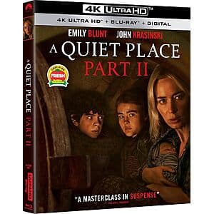 A Quiet Place: Part II (2020) (4K Ultra HD + Blu-Ray + Digital) $8.50