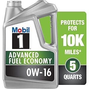 5-Qt Mobil 1 Advanced Full Synthetic Motor Oil (Various) from $25
