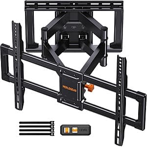 Perlegear Full Motion TV Wall Mount for 42-90" TVs (Holds up to 132-lbs) $32.90 + Free S&H
