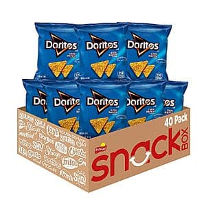 40-pack of 1.75-ounce Doritos Cool Ranch flavored tortilla chips bags arranged together, featuring the brand's red and orange Cool Ranch packaging.
