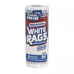 55-Count Tool Box Brand Professional White Painter's Rags (9.4" x 11" Sheets) $1 + Free Shipping