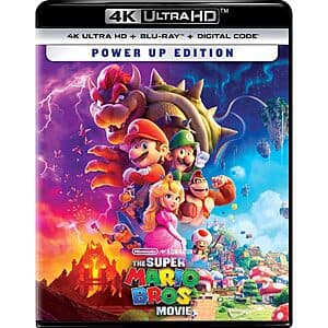 The Super Mario Bros. Movie: Power Up Edition (4K UHD + Blu-ray + Digital) $13
