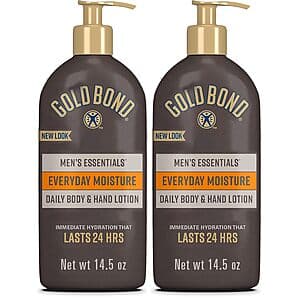 2-Pk 14.5oz. Men's Gold Bond Essentials Everyday Moisture Body & Hand Lotion $11.40 w/ S&S