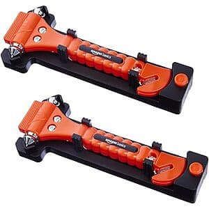 2-Pk Amazon Basics Emergency Seat Belt Cutter & Window Hammer Tool $6.30