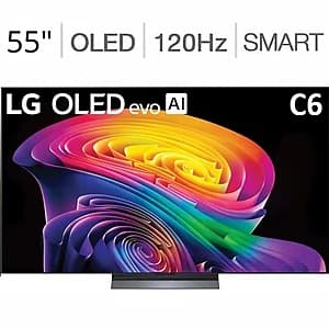 55" LG C6 OLED evo AI 4K Smart webOS TV (2026) $1000 + Free S&H