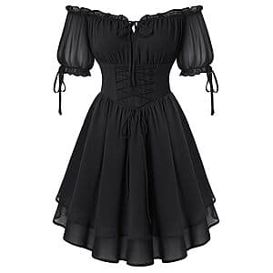Scarlet Darkness Women's Off-Shoulder Renaissance Mini Dress (Various) $16