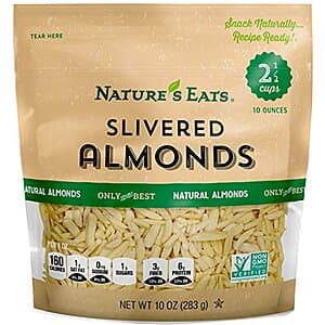 Select Accounts: 10-Oz Nature's Eats Blanched Slivered Almonds $3.35 w/ S&S