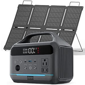 DARAN 288Wh 600W LiFePO4 Power Station w/ 80W Solar Panel $187.50 + Free S&H