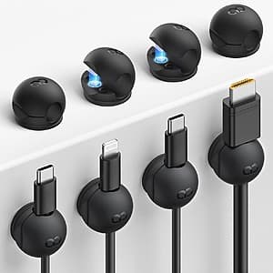 8-Pk Lamicall Dual Magnetic Silicone Cable Organizer Clips $4