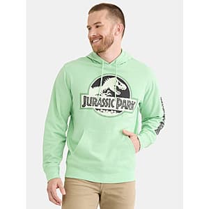 Jurassic Park Men's and Big Men's Graphic Hoodie Sweatshirt $9 or less