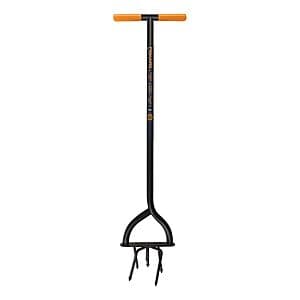 40" Fiskars 6-Tine Long-handle Hand Tiller $17.90