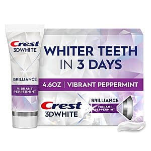 4.6-Oz Crest 3D White Brilliance Vibrant Peppermint Teeth Whitening Toothpaste $3.55 w/ Subscribe & Save