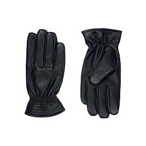 Men's George Winter Faux Leather Gloves in Black (S/M) $2.30 + Free Pickup