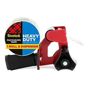 1.88" x 54.6 yd Scotch Heavy Duty Packaging Tape w/ Handle Dispenser $6.40