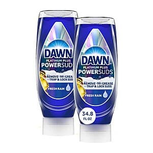 2-pk 17.4-fl-oz Dawn Platinum Plus PowerSuds EZ-Squeeze Dish Soap (Fresh Rain) $6.50 w/ Subscribe & Save