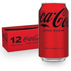 12-Pack 12-Oz Coca-Cola Soda (Zero Sugar) 3 for $12.60 w/ Subscribe & Save