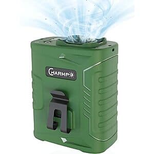 CHARMP 5000mAh Rechargeable Waist Clip Fan (Army Green) $8