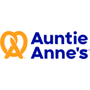 Auntie Anne's pretzel assortment including classic pretzel, pretzel nuggets, mini pretzel dogs, and cinnamon sugar pretzel.