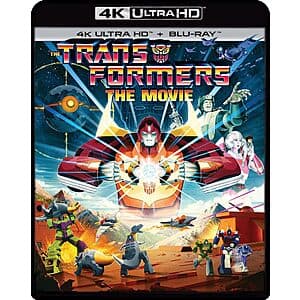 The Transformers: The Movie: 4K UHD Steelbook $19.95, 4K Ultra HD + Blu-Ray $16.50