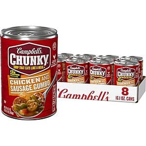 8-Pk 16.1-Oz Campbell's Chunky Soup (Chicken & Sausage Gumbo) $7.90 w/ Subscribe & Save