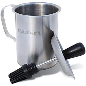 16-oz Cuisinart Stainless Steel Sauce Pot & Silicone Basting Brush Set $10