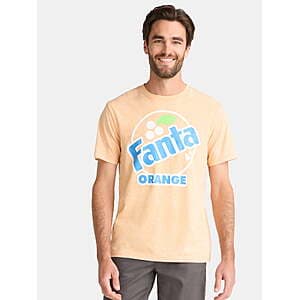 Fanta Men's Graphic Tee (Limited Sizes, Orange Mineral Wash) $3.35