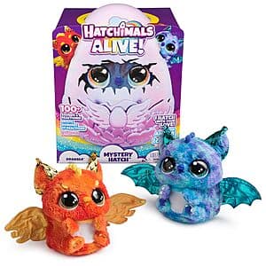 Hatchimals Alive! Mystery Interactive Toy & Egg w/ Mist, Lights & Sounds (Various) $10
