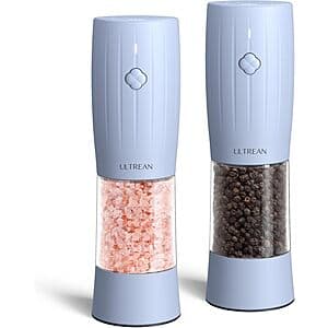 Ultrean USB-C Rechargeable Salt & Pepper Grinder Set with w/ LED Light (Various) $10