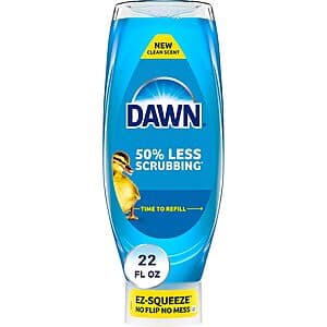 22-Oz Dawn EZ-Squeeze Ultra Dish Soap (Original) 3 for $8 w/ S&S