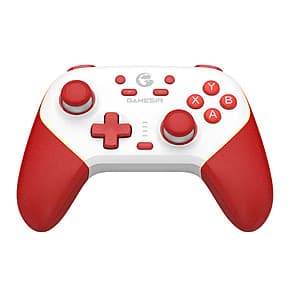 GameSir Super Nova Wireless Gaming Controller in Black & White colorway with textured grip and multiple buttons for gaming.